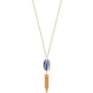Kendra Scott Rayne Long Pendant Necklace in Navy